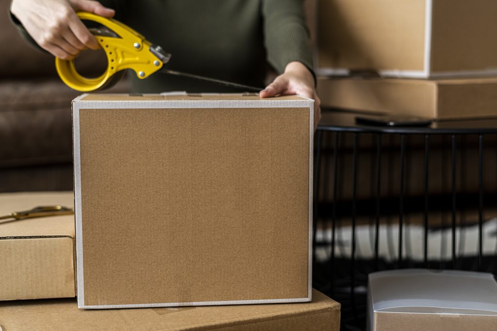 boxes being packed for an internatiohnal move