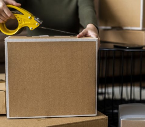boxes being packed for an internatiohnal move